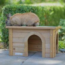 BUNNY BUSINESS SMALL Rabbit/Guinea Hide House for runs and enclosures, 45 x 35 x 27 Cm (Bunny-Den)