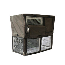 BUNNY BUSINESS 2-Tier Double Decker Rabbit/Guinea Pig Hutch with Sliding Tray & Hay Rack (Cover Only)