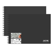 ARTME A5 Landscape Sketch Pad 2pk 160gsm 30 Sheets Spiral Bound Drawing Pad