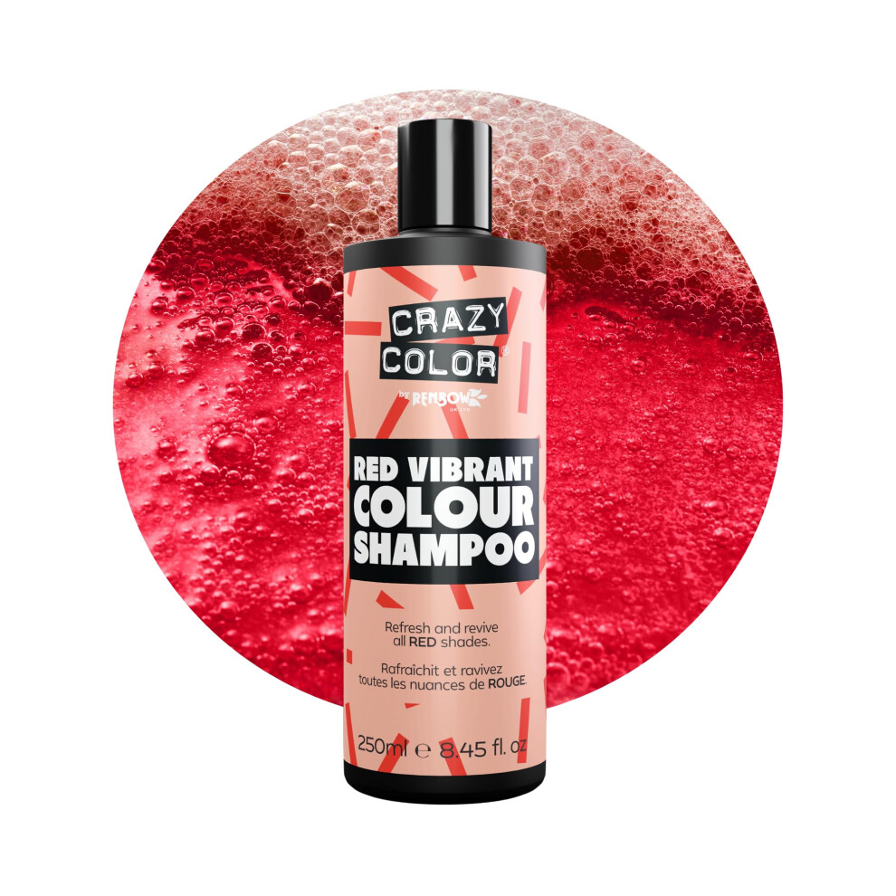 Crazy Color Red Shampoo for Red Hair 250ml | Maintain, Refresh and Color Protect Red Hair, Scarlett, Copper, and Auburn, Vegan, Cruelty & Sulphate Free - Image 2
