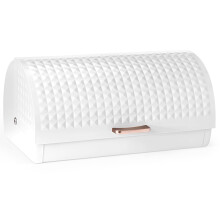 EHC Bread Bins for Kitchen, Bread Box with lid, Kitchen Storage Bin, Bread Container, White, VENTILATED Back to keep Contents Fresher for longer