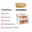Large Bamboo Bread Bin 2 Tier Breadbox Kitchen 19.7"x9.8"x14.5" White 6