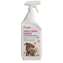 Pawbits Pet Stain and Odour Enzymatic Eliminator 1L - Lemonbalm and Comfrey All Surface All Purpose Cleaner and Deodoriser for Dogs, Cats & Pets