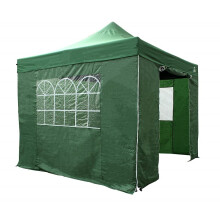 All Seasons Gazebos 3x3m Waterproof Pop Up Gazebo with 4 Side Walls Green