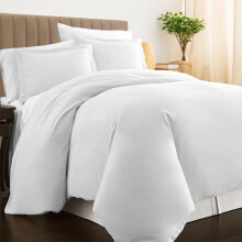 Pizuna Luxurios Cotton Double Duvet Cover Set White 800 Thread Count | 100% Long Staple Cotton Size, 200x200cm