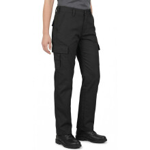 Lee Cooper Ladies Work Cargo Trousers Heavy Duty Workwear Easy Care Multi Pocket Work Safety Classic pants for Women (Black 12 UK / 30" Leg, Regular)