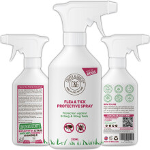 Dog Fleas Protection Spray 250ML - Natural Tick and Flea Prevention with Avocado Coat Conditioner | Safe