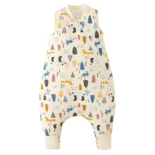 Duomiaomiao Sleeping Bag with Legs, 100% Cotton Winter 2.5 Tog Baby Sleep Bag Toddler Sleeping Sack with Feet for 6-12 Months Boys Girls, Panda