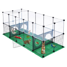 JUNGLE STONE Rabbit Enclosure, Guinea Pig Cage, One Door Design for Small Animal, Bunny, Puppy, Kitten, Hedgehog, DIY