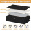 JUPELI 50L Under Bed Storage Boxes with Lids, 2 Pack, Black | Sturdy Side and Bottom Support, Foldable Thick Fabric, for Clothes, Bedding 3