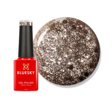 Bluesky Gel Nail Polish, Luxury Gold - BSH015, Gold Glitter, Long Lasting, Chip Resistant, 5ml (Requires Drying Under UV LED Lamp)