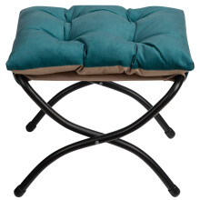 HollyHOME Foot Stool Foldable Footstool Folding Footstools Small Ottoman | Living Room Garden Balcony Foot Rest with Metal Legs Indoor Outdoor