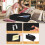 JUPELI 50L Under Bed Storage Boxes with Lids, 2 Pack, Black | Sturdy Side and Bottom Support, Foldable Thick Fabric, for Clothes, Bedding 5