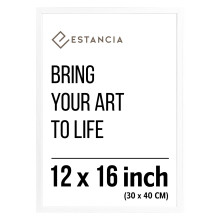 Estancia White Pine Wood Photo Frame 12x16 inch (30x40 cm) with Shatterproof Acrylic Glass | Modern 12 x 16 inch (30 x 40 cm) Wooden Picture Frame