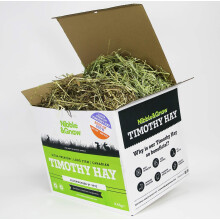Nibble&Gnaw Timothy Hay 4.4Kg. Fresh, Green, Dust-Free, Long-Stem, Sun-Dried Feeding Hay for Rabbits, Guinea Pigs