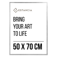 Estancia Silver Pine Wood Photo Frame 50x70 cm with Shatterproof Acrylic Glass | Modern 50 x 70 cm Wooden Picture Frame