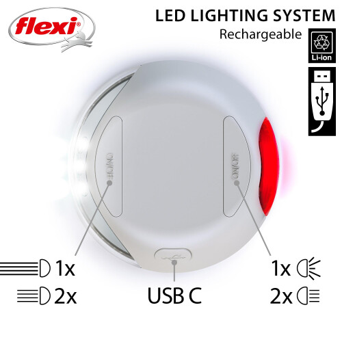 flexi Flexi - CFNZLS-551-HGR - Leash accessories - LED Lighting System, light grey 2