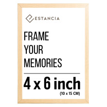 Estancia Oak Pine Wood Photo Frame 4x6 inch (10x15 cm) with Shatterproof Acrylic Glass | Modern 4 x 6 inch (10 x 15 cm) Wooden Picture Frame