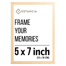 Estancia Oak Pine Wood Photo Frame 5x7 inch (13x18 cm) with Shatterproof Acrylic Glass | Modern 5 x 7 inch (13 x 18 cm) Wooden Picture Frame