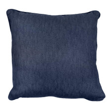 Fusion - Navy Blue Cushion (43 x 43cm) - 100% Cotton - Filling Included - Dark Blue Cushions with Covers Included/Cushion Inserts