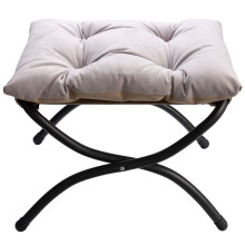 HollyHOME Foot Stool Foldable Footstool Folding Footstools Small Ottoman | Living Room Garden Balcony Foot Rest with Metal Legs Indoor Outdoor, Gray