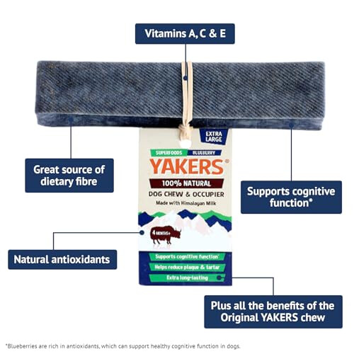 Yakers YAKERS Blueberry Dog Chew Extra Large 1