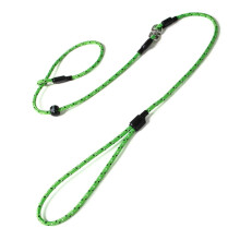 Dog & Field Pro Trialler Swivel Slip Lead, Lime Green. 1.2m Rope Slip Lead For Dogs With Button Press Stopper, Easy To Slip On