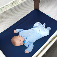 Travel Cot Sheets 95x65cm Fitted 2 Pack-Ultra Soft Microfiber, Navy & Grey | Fits Graco, Red Kite