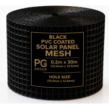 PG 30m PVC Coated Black Solar Proofing Bird Mesh To Control Prevent Protection Barrier To Stop Pigeons Nesting Under Solar Panels