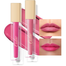 Oulac Rouge à Lèvres Mat Liquide 2 PCS, Longue Durée, Résistant à l'Eau, Formule Crémeuse Pigmentée avec Huile de Rose