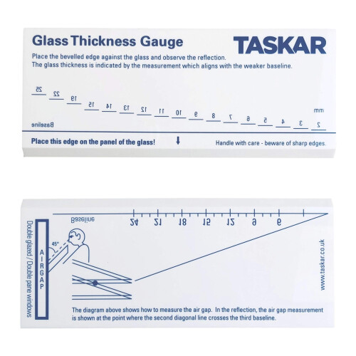 Taskar Glass Thickness Gauge Measuring Tool 2mm to 25mm Uses Reflection 1