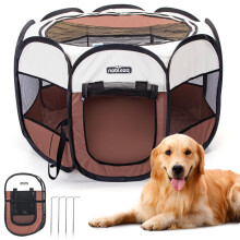 Nobleza Pet Playpen,Foldable Portable Dog Cat Puppy Play Pen 43x43x23in