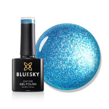 Bluesky Cat Eye Gel Nail Polish 10ml, Aquamarine Dream - LSD06, Blue Soak-Off Gel Polish for 21 Day Manicure, Professional, Salon & Home Use