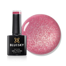 Bluesky Cat Eye Gel Nail Polish 10ml, Ruby Radiance - LSD03, Pink Magnetic Nail Polish with Cat Eye Effect for LED UV Lamp, Long-Lasting