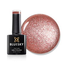 Bluesky Cat Eye Gel Nail Polish 10ml, Topaz Twilight - LSD04, Red Magnetic Nail Polish with Cat Eye Effect for LED UV Lamp, Long-Lasting