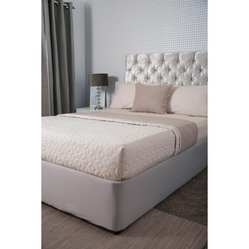 Belledorm Jersey Base Wrap - 15" depth (Cloud, Super King) | Transform a drab looking bed base - stretch material and elastic for easy fit 1