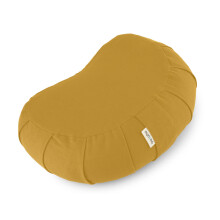 basaho CRESCENT Zafu Meditation Cushion | Organic Cotton | Buckwheat Hulls | Removable Washable Cover