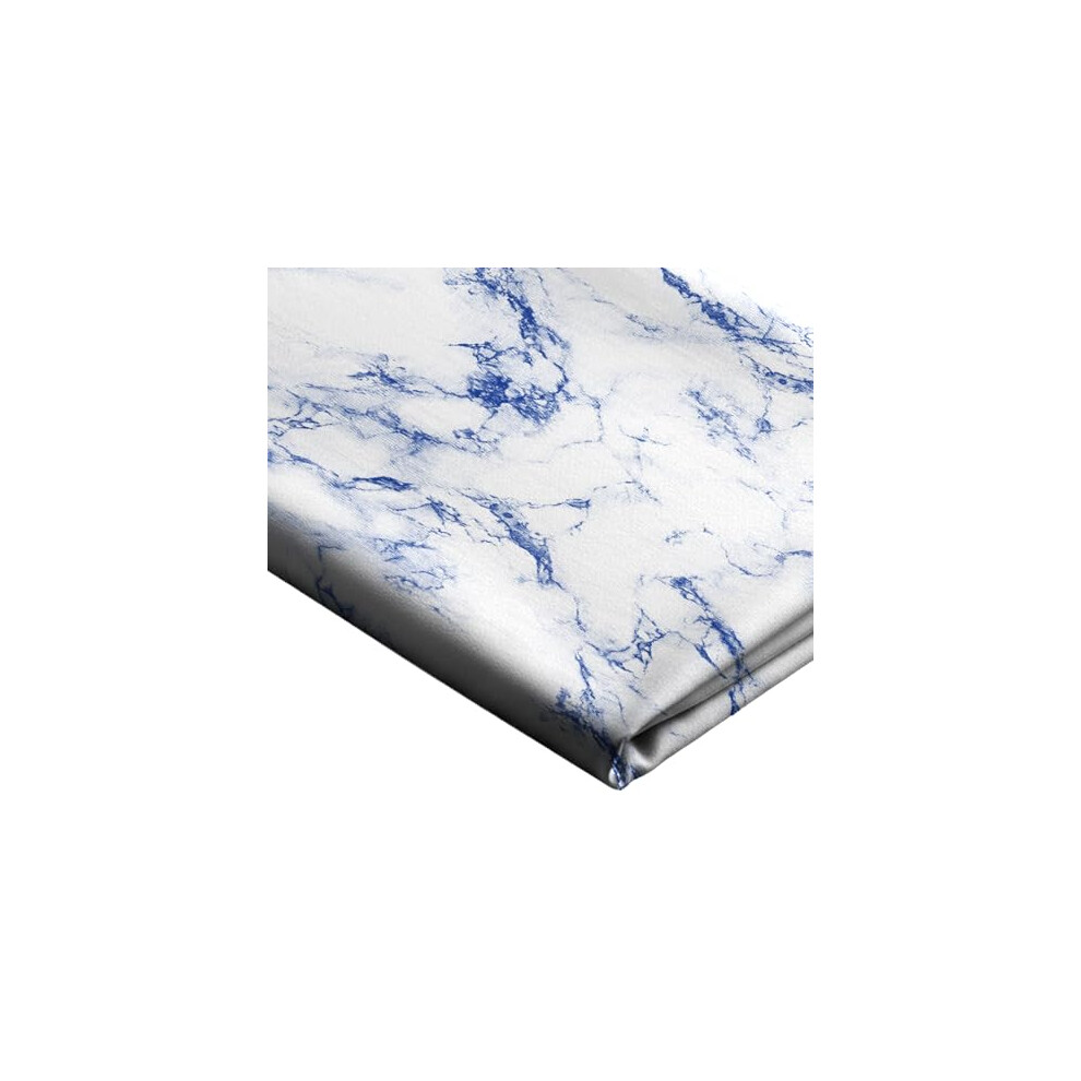 Pizuna Cotton Blue Print Flat Sheet Super King Size 400 Thread Count | Carrara Marble 100% Long Staple Cotton Bedding 300X280 1 Pc - Image 2