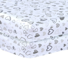 Indus Textiles - cotbed fitted sheet, Pack of 2 cot bedding Fitted cot sheets, Easy Care Soft and Durable, cot bed sheets 140 x 70 fitted