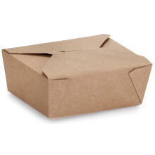 Signature Recyclable Kraft Takeaway Boxes No.8, 25 Pack, Rectangular