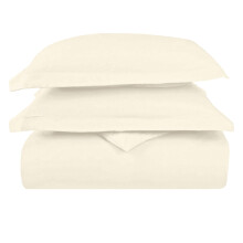 Pizuna Luxurious Cotton Duvet Cover Double Size Ivory 1000 Thread Count | 100% Long Staple Cotton Set, 200x200cm