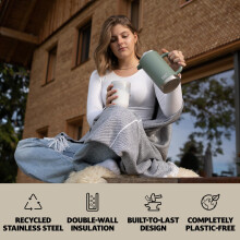 Campo Libre. Giorgio. French Press, Coffee Press - 1000ml Stainless Steel Cafetiere, Double-Wall Insulated, Plastic-Free