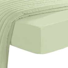 Pizuna Luxurious Cotton Single Bed Fitted Sheet Light Sage, 1000 Thread Count 100% Long Staple Cotton Single Fitted Sheet 90x200 cm