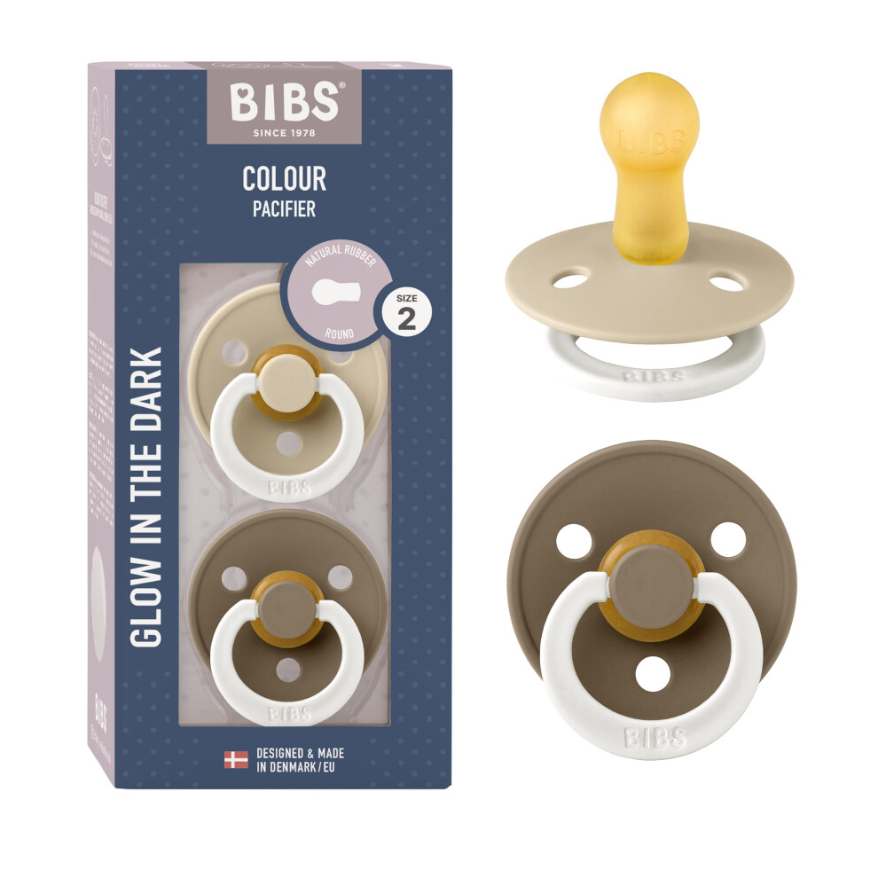 Bibs  Newborn Colour Glow Round Latex Dummy - Van/Dk Oak Glow - 2 - Image 3