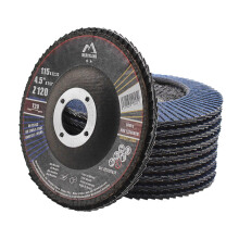Merryland 10 Pack Flap Disc 115 mm Metal 120 Grit T29 Flap Wheel | 115mm Angle Grinder, Flap Wheel, Stainless Steel Iron Universal