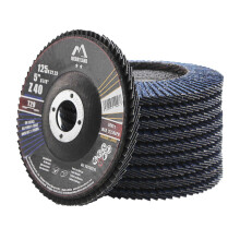 Merryland 10 Pack Flap Disc 125 mm Metal 40 Grit T29 Flap Wheel | 125mm Angle Grinder, Flap Wheel, Stainless Steel Iron Universal
