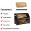 Large Bamboo Bread Bin 2 Tier Breadbox Kitchen 19.7"x9.8"x14.5" Black 7