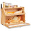 Large Bamboo Bread Bin 2 Tier Breadbox Kitchen 19.7"x9.8"x14.5" Natural 2