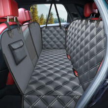 KYG Dog Car Hammock Seat Cover with Visual Window 135x148cm Grey | Visual window, waterproof scratch-proof 600D fabric, non-slip bottom