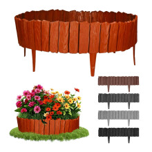 GARDENIX Light Brown Lawn Edging - 2.3m/7.4ft Flexible Garden Edging for Flower Beds, Lawn, Patio & Pavement